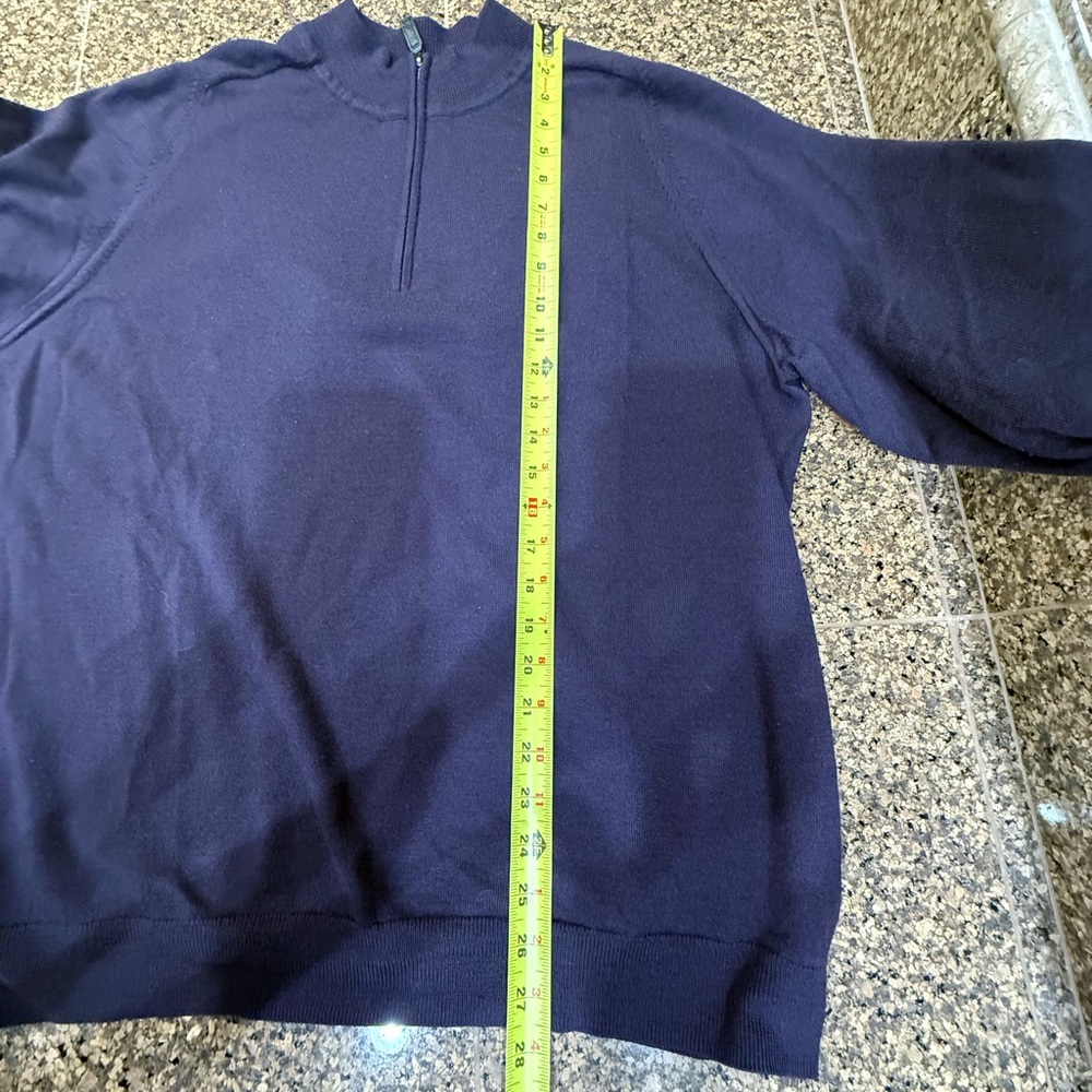 Nordstrom Men's Deep Purple Quarter Zip-Up Sweater - Picture 8 of 8